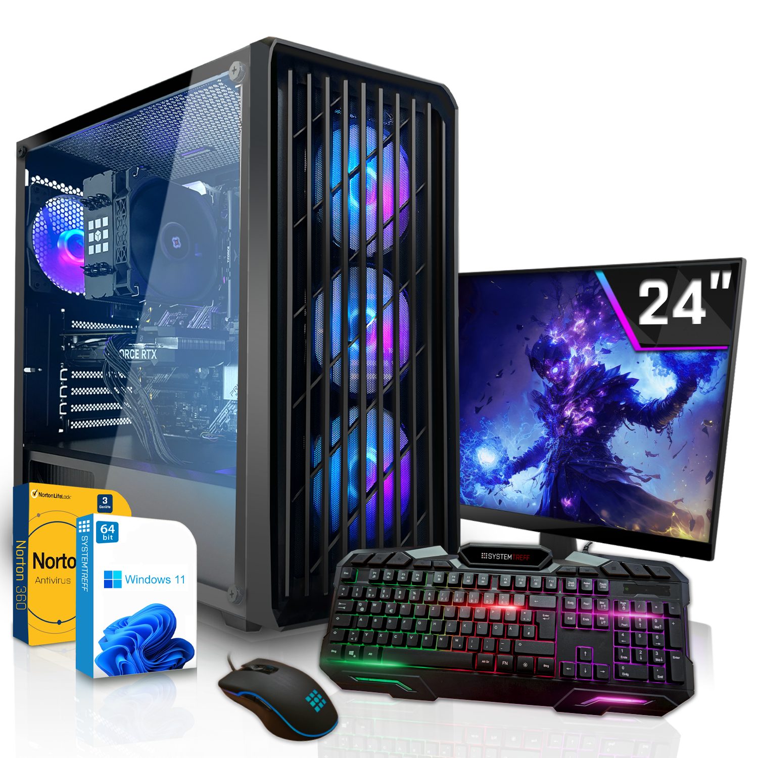 SYSTEMTREFF Gaming-PC-Komplettsystem (24