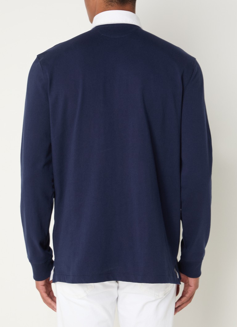 Tricou polo cu mânecă lungă din bumbac, de la Ralph Lauren, cu croială slim fit