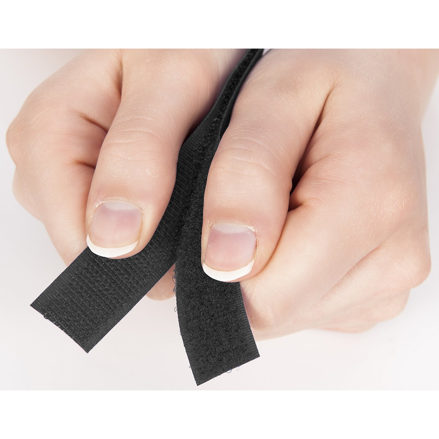 buttinette Klettverschlussband, zum Annähen, schwarz, Breite: 2 cm, Inhalt: je 3 m