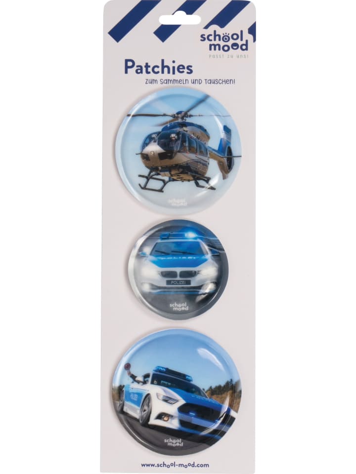 SCHOOL-MOOD School Mood 3er Patchy-Set Polizei günstig kaufen onesize