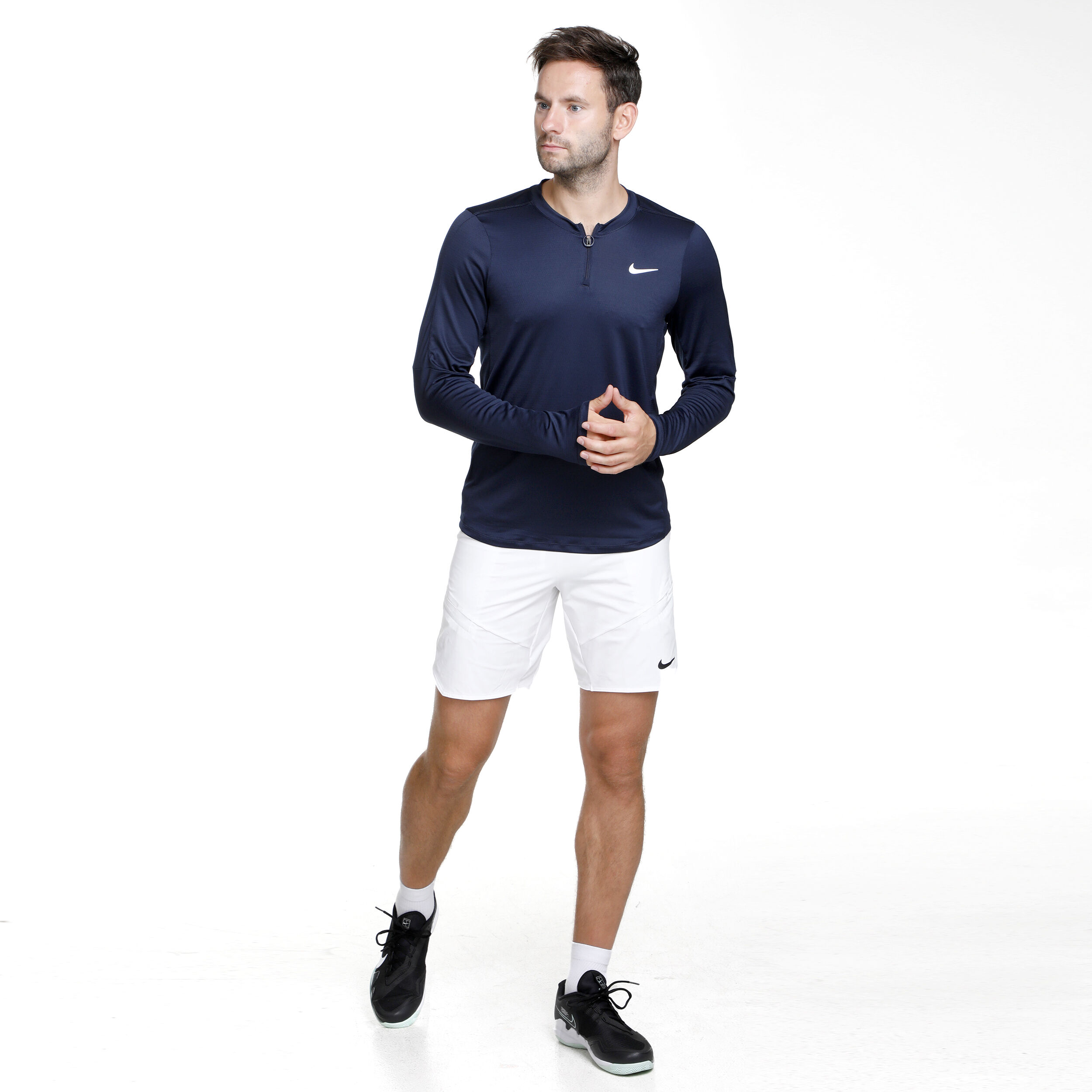 Dri-Fit Advantage Half-Zip Longsleeve Herren - Dunkelblau