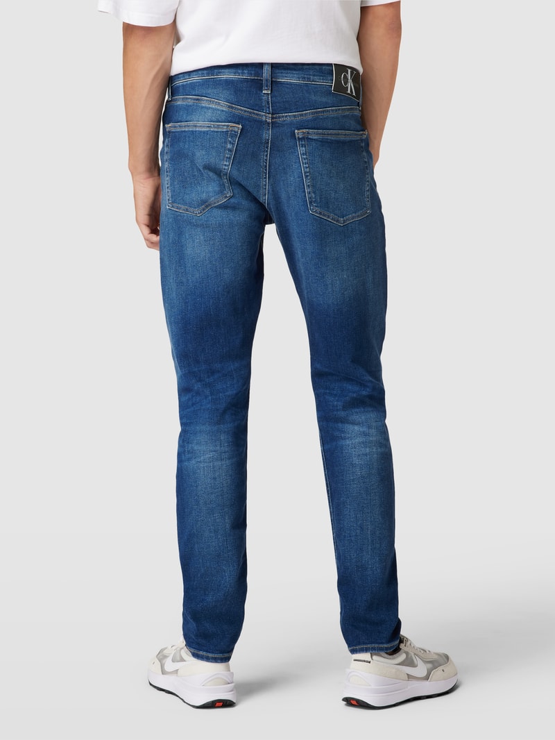 Slim Fit Jeans mit Label-Details in jeans