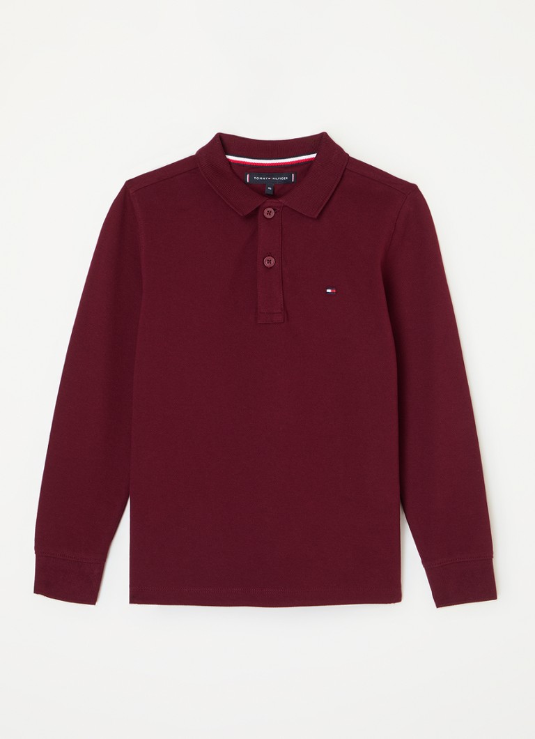 Polo Tommy Hilfiger em algodão piqué com bordado do logotipo.