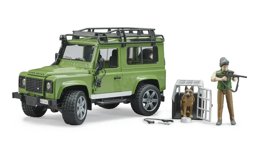 BRUDER - Land Rover Defender Station Wagon mit Förster und Hund
