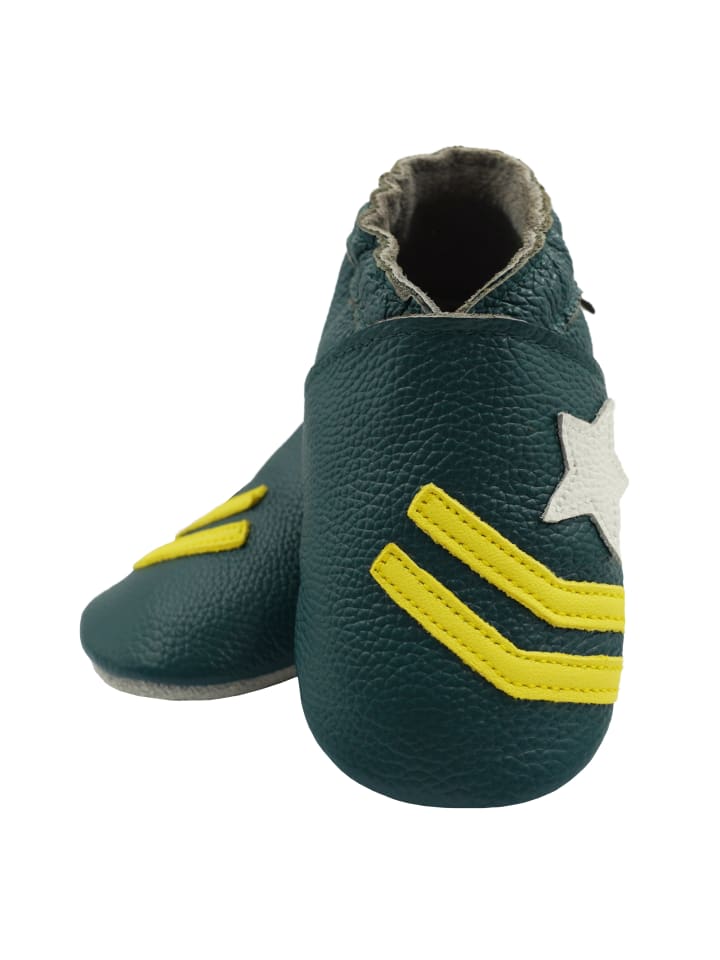 Yalion Leder-Krabbelschuhe 