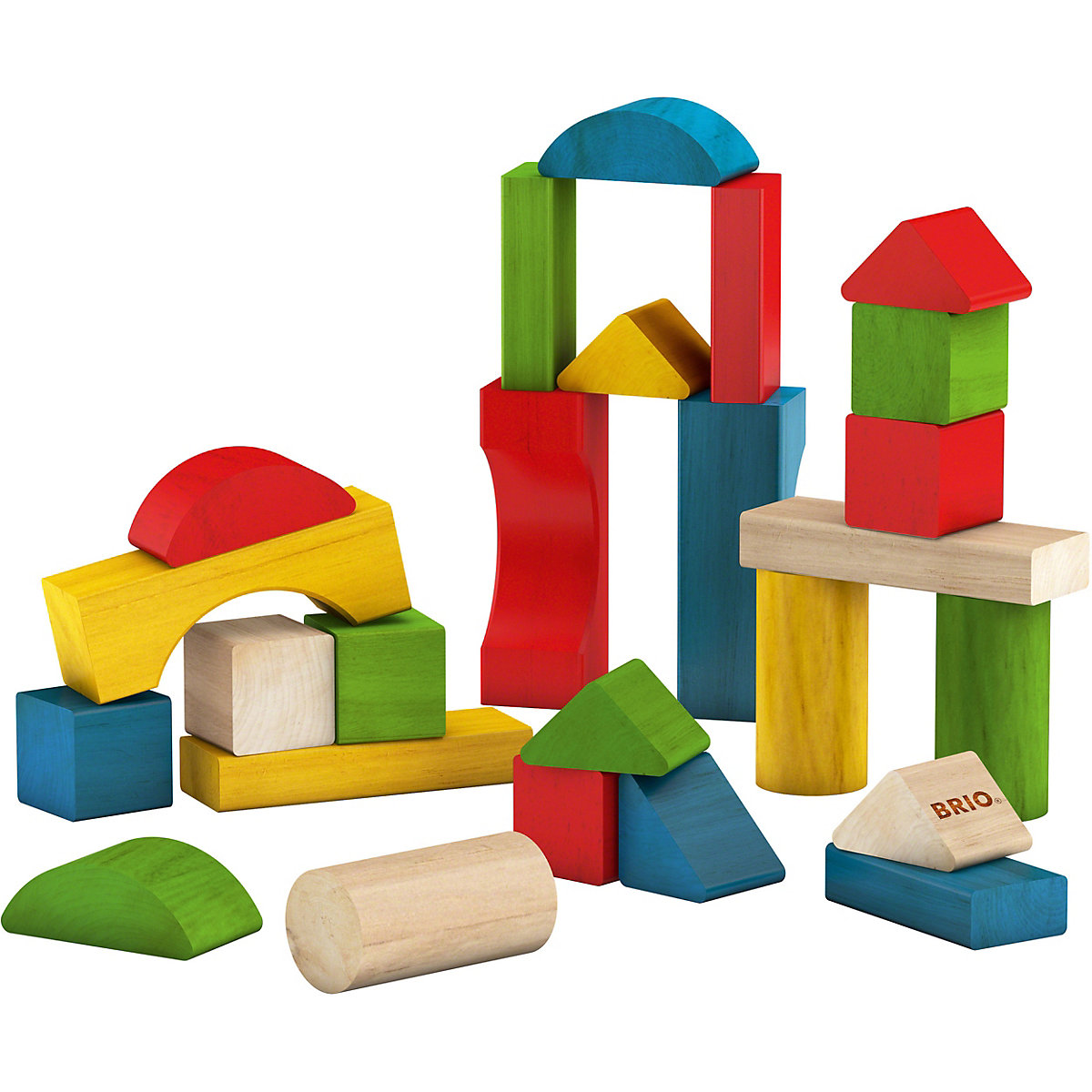 Bunte Holzbausteine, 25 Teile