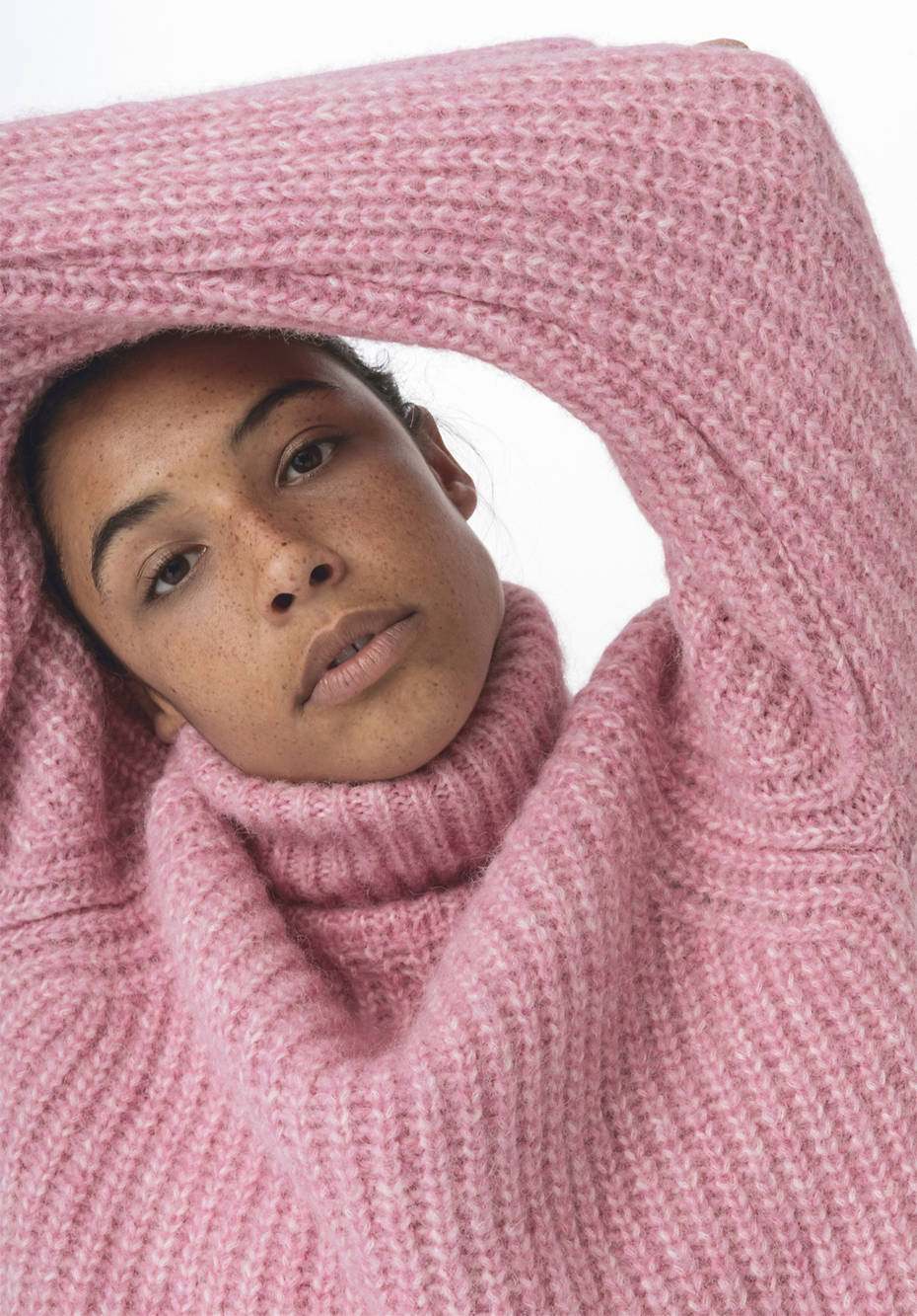 Rollkragenpullover aus Alpaka mit Bio-Baumwolle