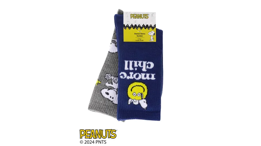 Damen Retro Socken Peanuts 2er Pack Chill