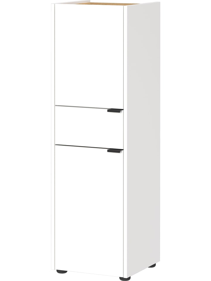 KADIMA DESIGN Schrank mit Schublade, 34x34x111 cm, leise Schließtechnik in Weiß-Beige günstig kaufen onesize