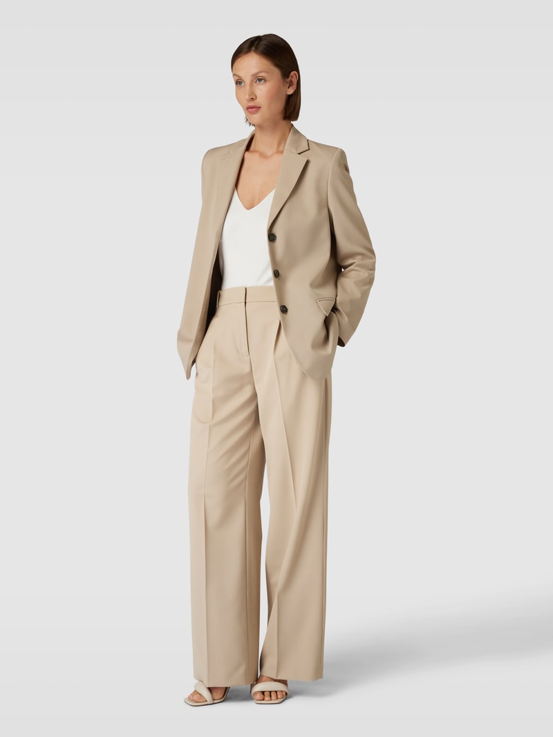 Loose Fit Stoffhose mit Viskose-Anteil in schlamm