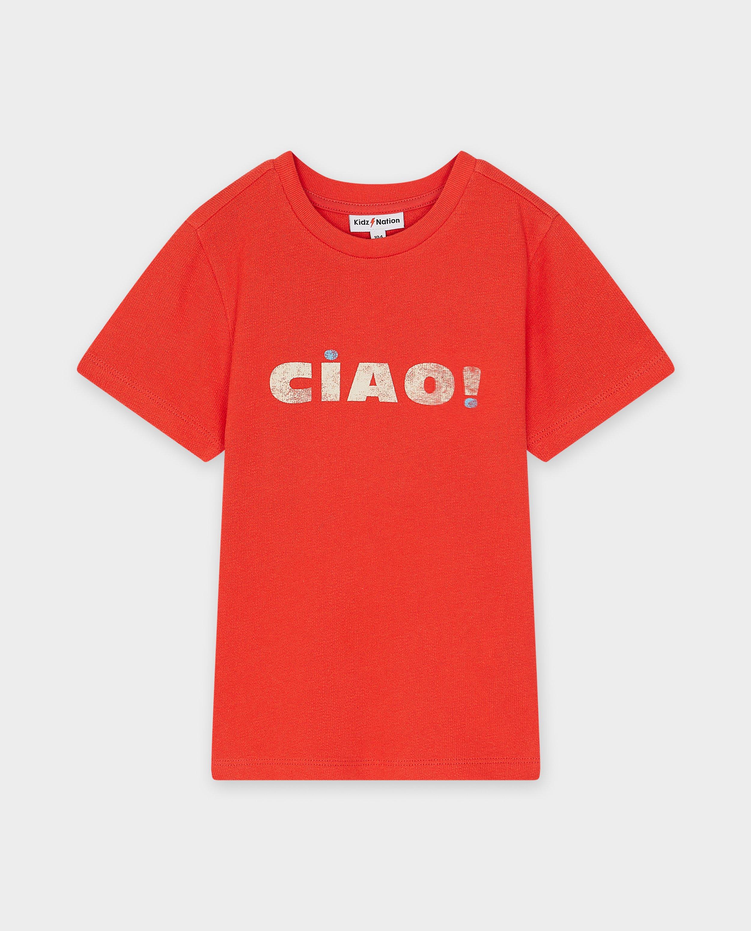 Tricou roșu texturat Kidz Nation
