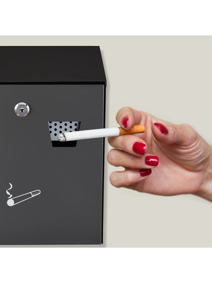 relaxdays Wandaschenbecher in Schwarz günstig kaufen onesize