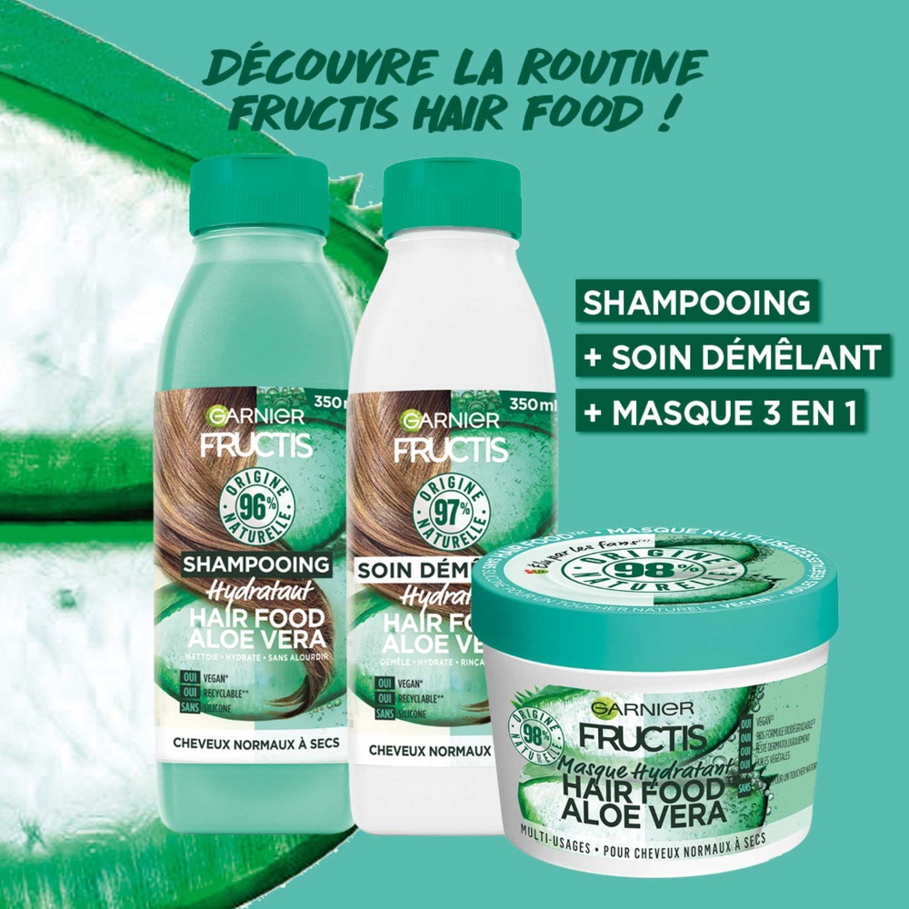 garnier Fructis Hair Food Démêlant hydratant à l'aloe vera pour cheveux secs