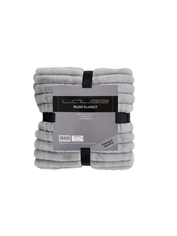 GMD Living Superweiche Kuscheldecke PLUSH, moderne Wohndecke in Silver (hellgrau) günstig kaufen 150 x 200 cm