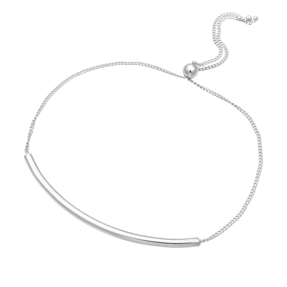 Elli Elli Bracelet Filigrane Basic Minimal Réglable Bracelet Femme - (925/1000) Argent Bracelet