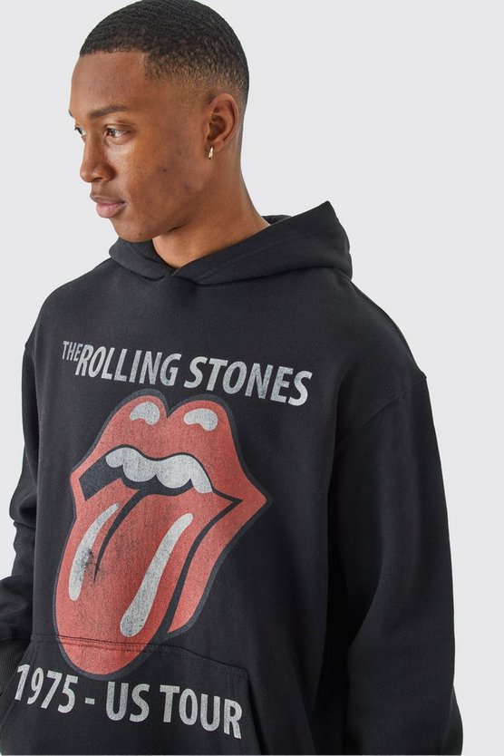 Oversize Hoodie mit Rolling Stones Tour Print