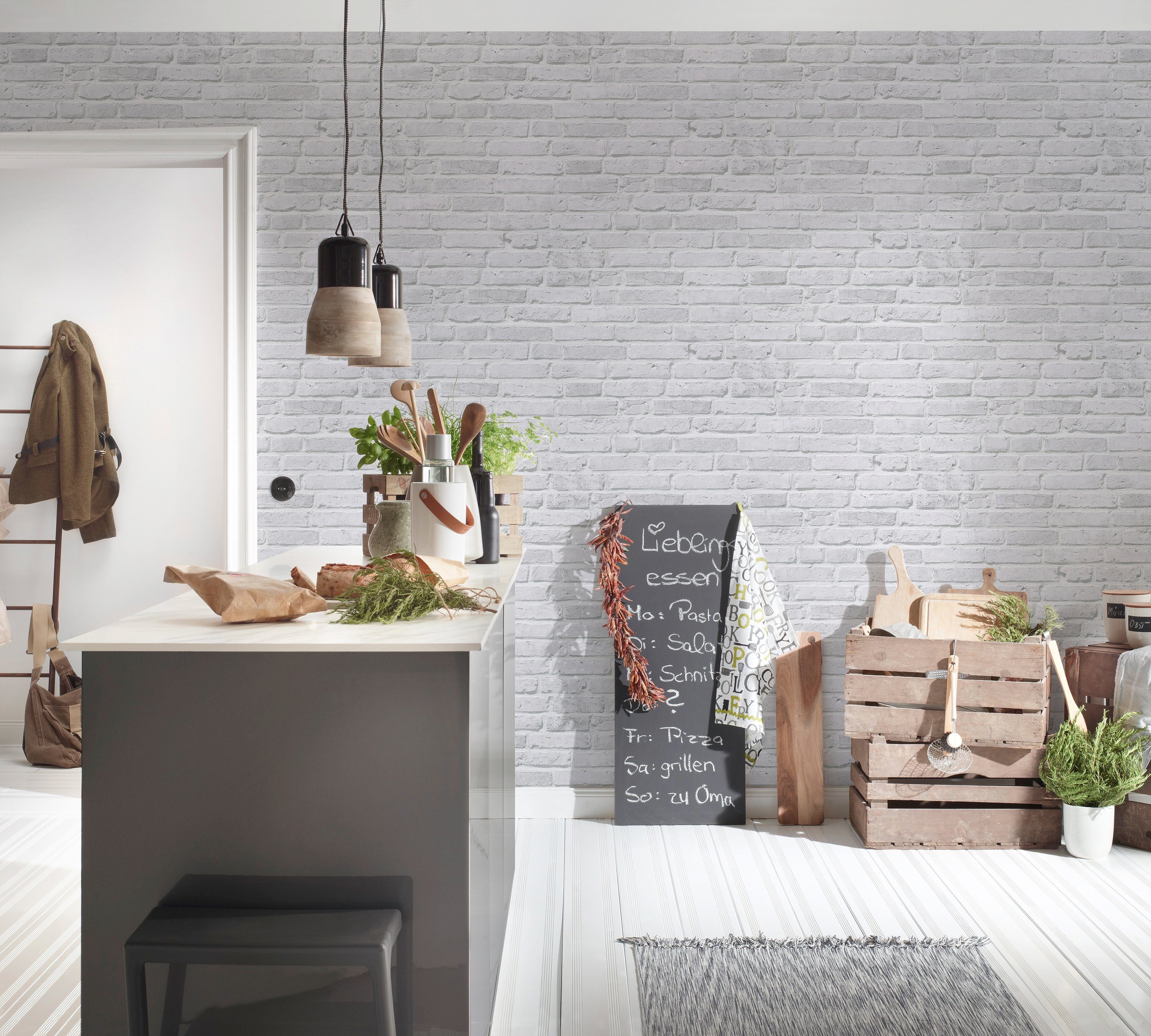living walls Vliestapete Best of Wood`n Stone 2nd Edition, Steinoptik, Landhaus Tapete Stein
