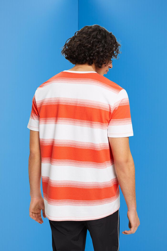 Gestreiftes T-Shirt aus Baumwollpikee