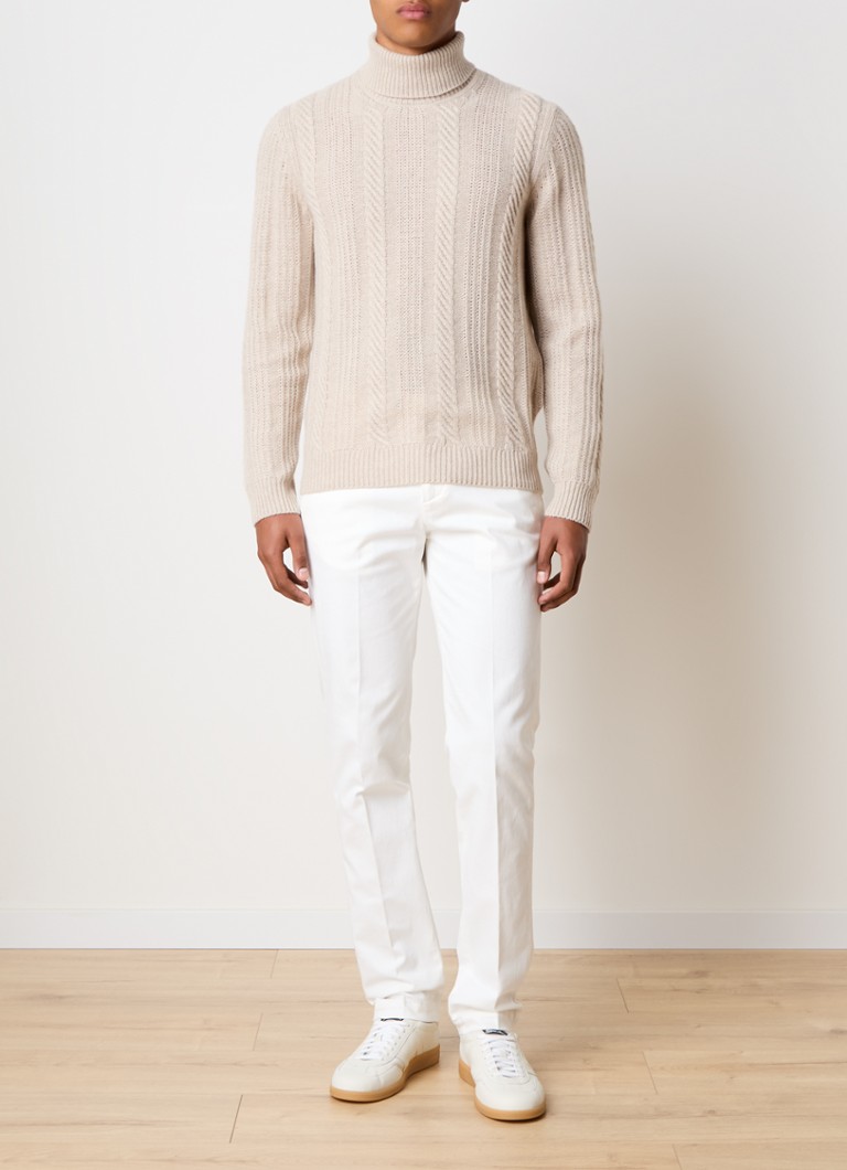 Corneliani Cashmere Cable Knit Turtleneck