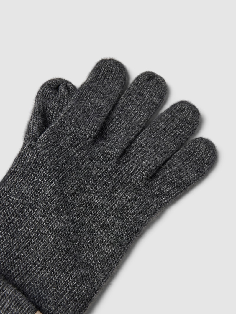 Handschuhe mit Label-Detail in anthrazit