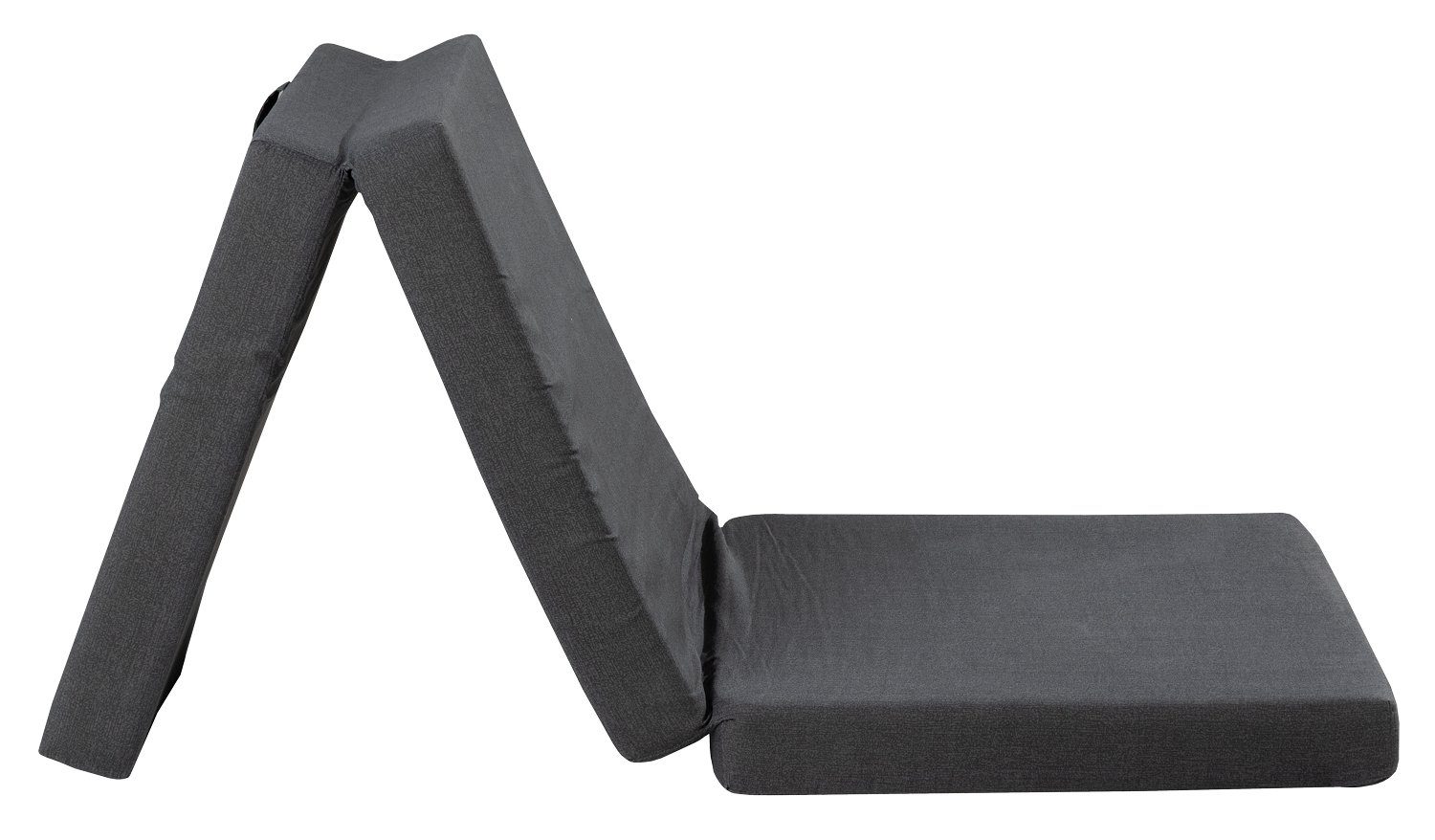 Taschenfederkernmatratze Faltmatratze SAMBO, B 70 cm x L 190 cm, Anthrazit, Sun Garden, 9 cm hoch, Schaumstoff