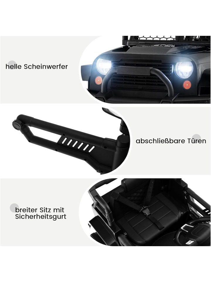 COSTWAY 12V Elektroauto 3-7 Jahren in Schwarz günstig kaufen onesize