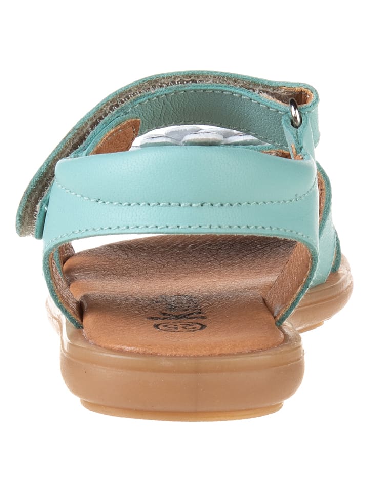 kmins Leder-Sandalen in Türkis günstig kaufen