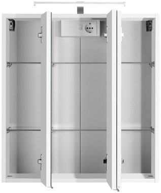 HELD MÖBEL Spiegelschrank Texas Spiegel mit Licht Badmöbel Badschrank Badspiegel Bestseller mit 3 Türen, Breite 60cm, mit LED, Badmöbel, Badezimmerspiegelschrank