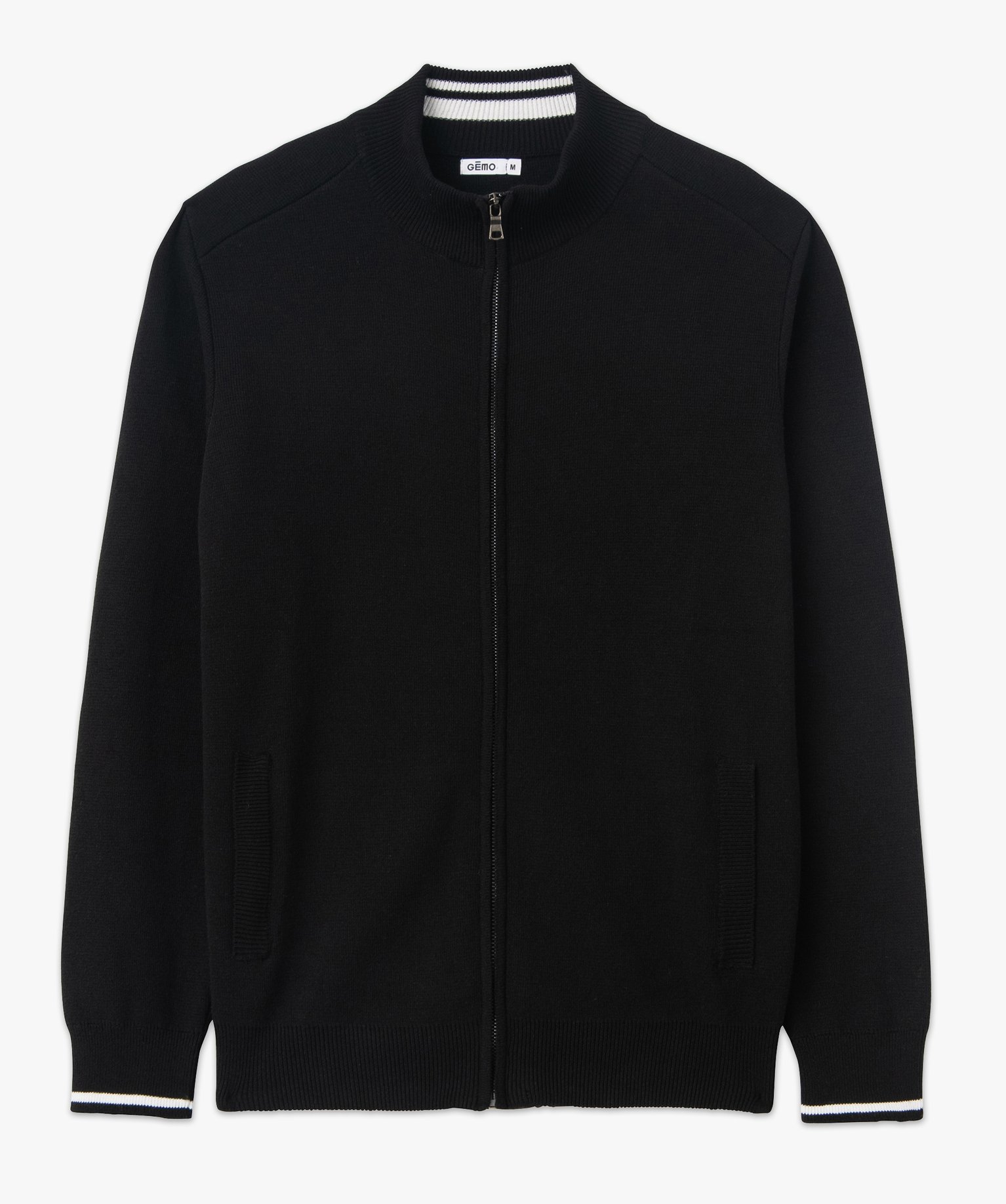 Gilet à fermeture zippée et col montant homme noir | GEMO