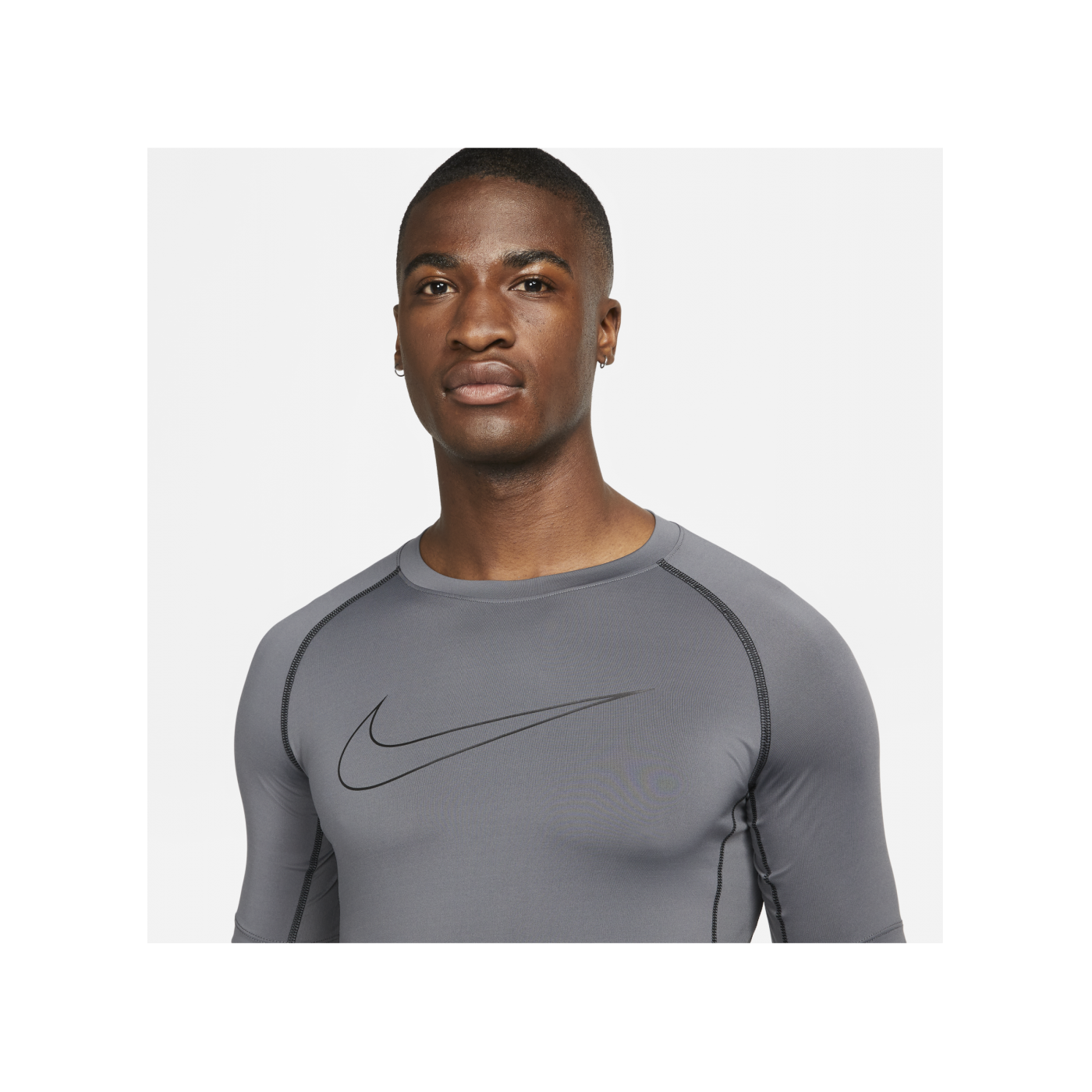 Nike Pro Shortsleeve Shirt Grau Schwarz F068