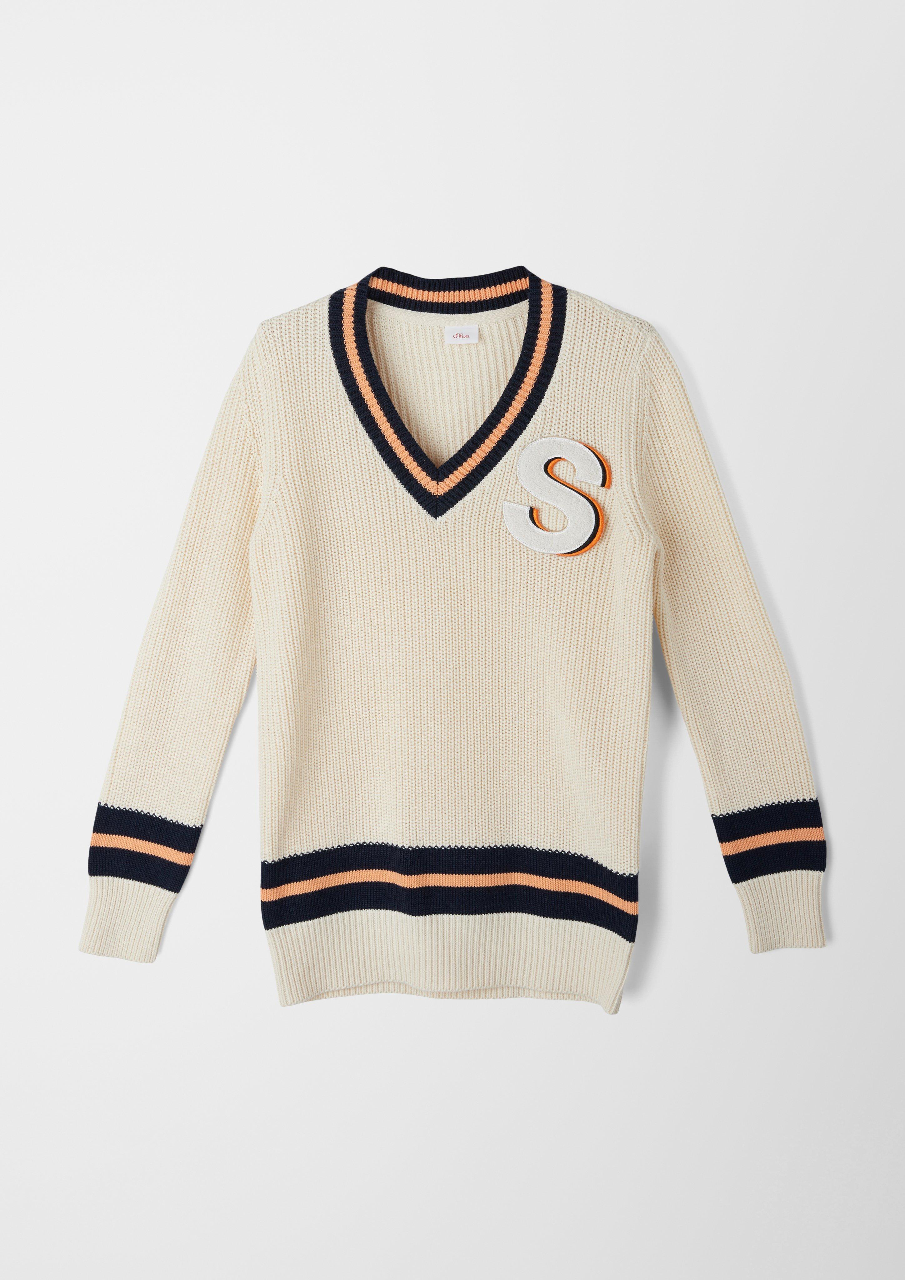 Strickpullover im College-Stil  2118717-0805