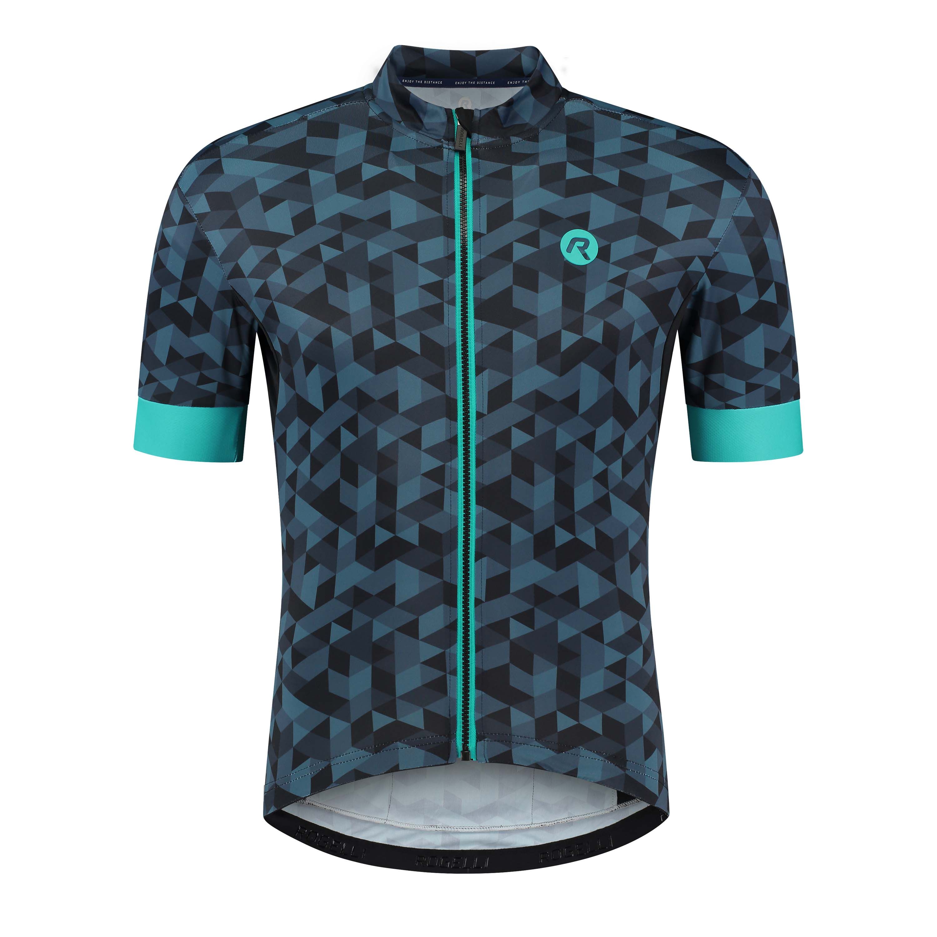 Rogelli Rubik Grau/Türkis Herren Radtrikot Kurzarm