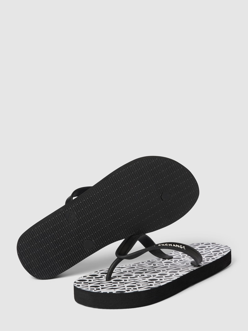 Zehentrenner mit Label-Details in schwarz