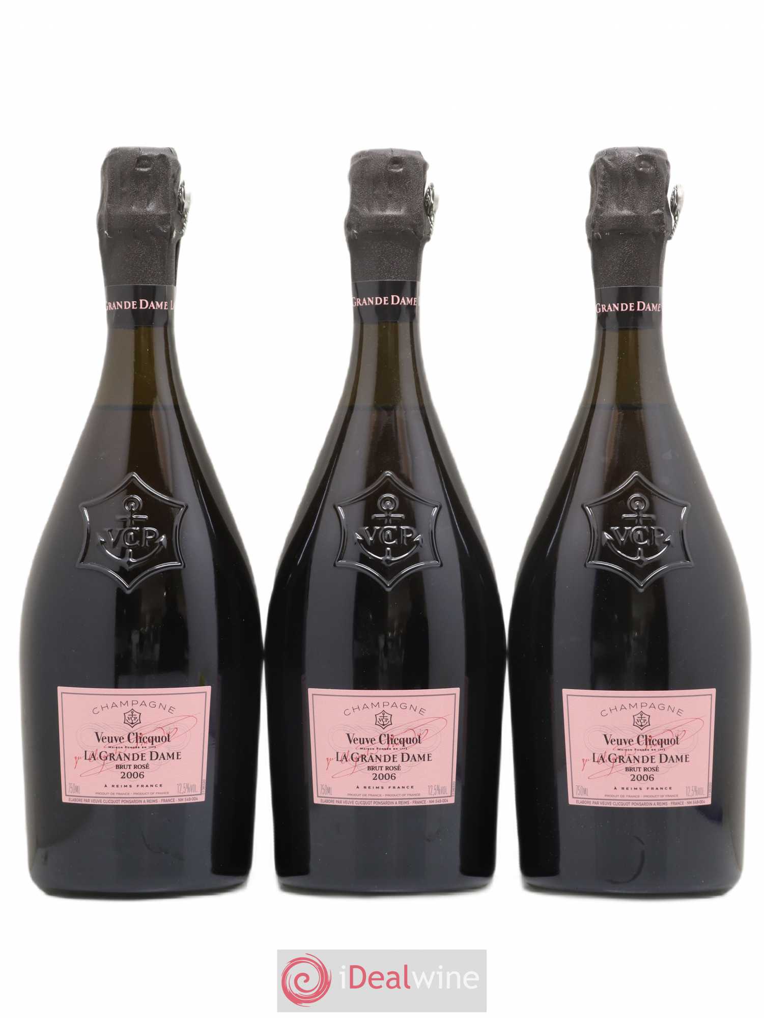La Grande Dame Veuve Clicquot Ponsardin Brut  2006 - Lot de 6 Bouteilles