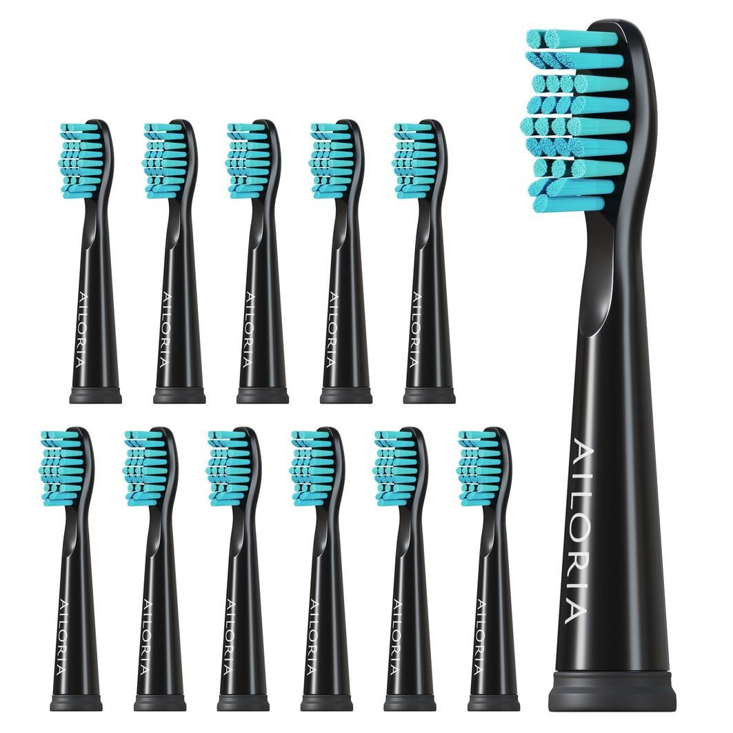 Ersatzbürstenköpfe Schwarz 12er Set