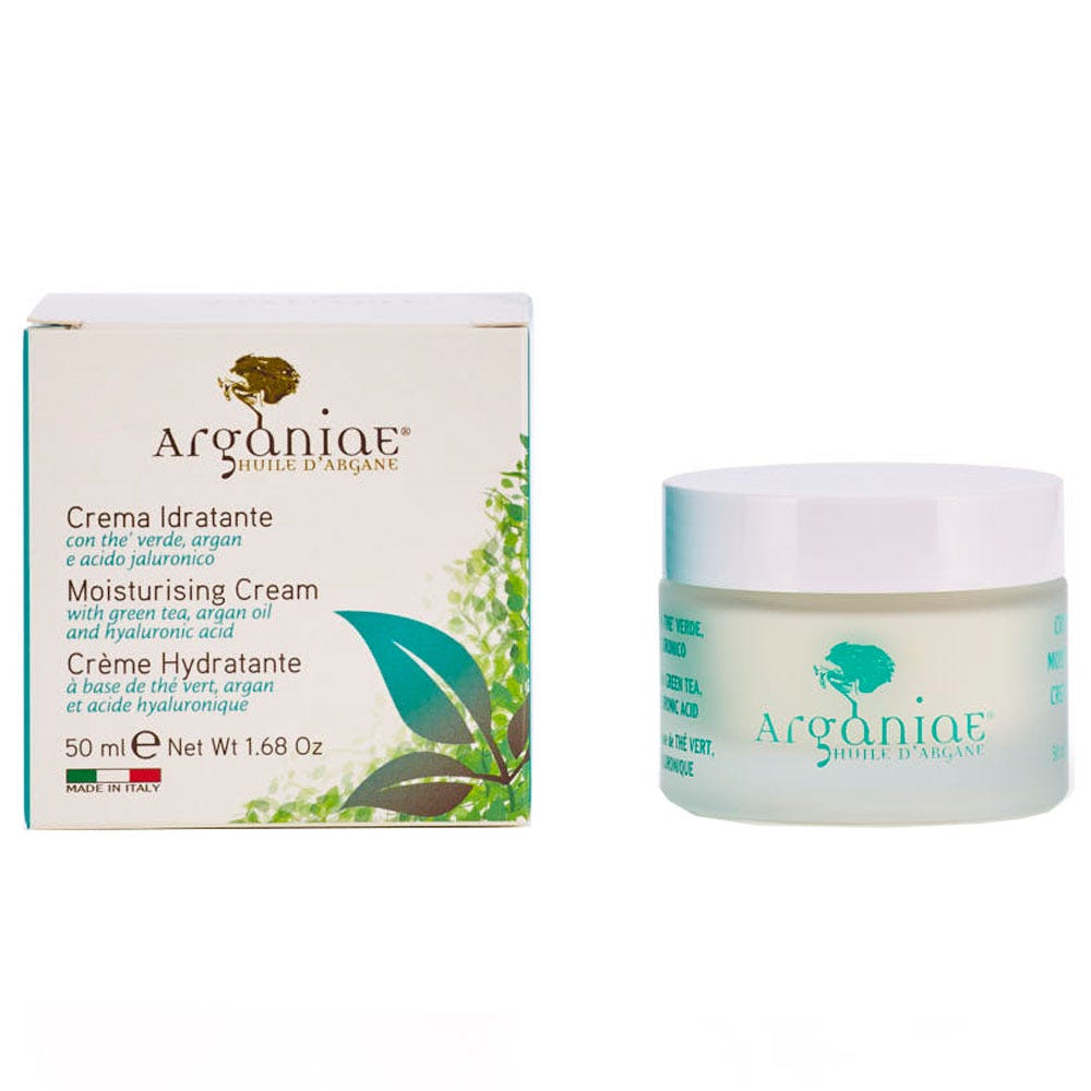 Arganiae Feuchtigkeitsspendende Creme natürliche Formel mit grünem Tee, Argan und Hyaluronsäure 50 ml