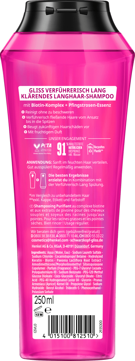 Shampoo Verführerisch Lang, 250 ml
