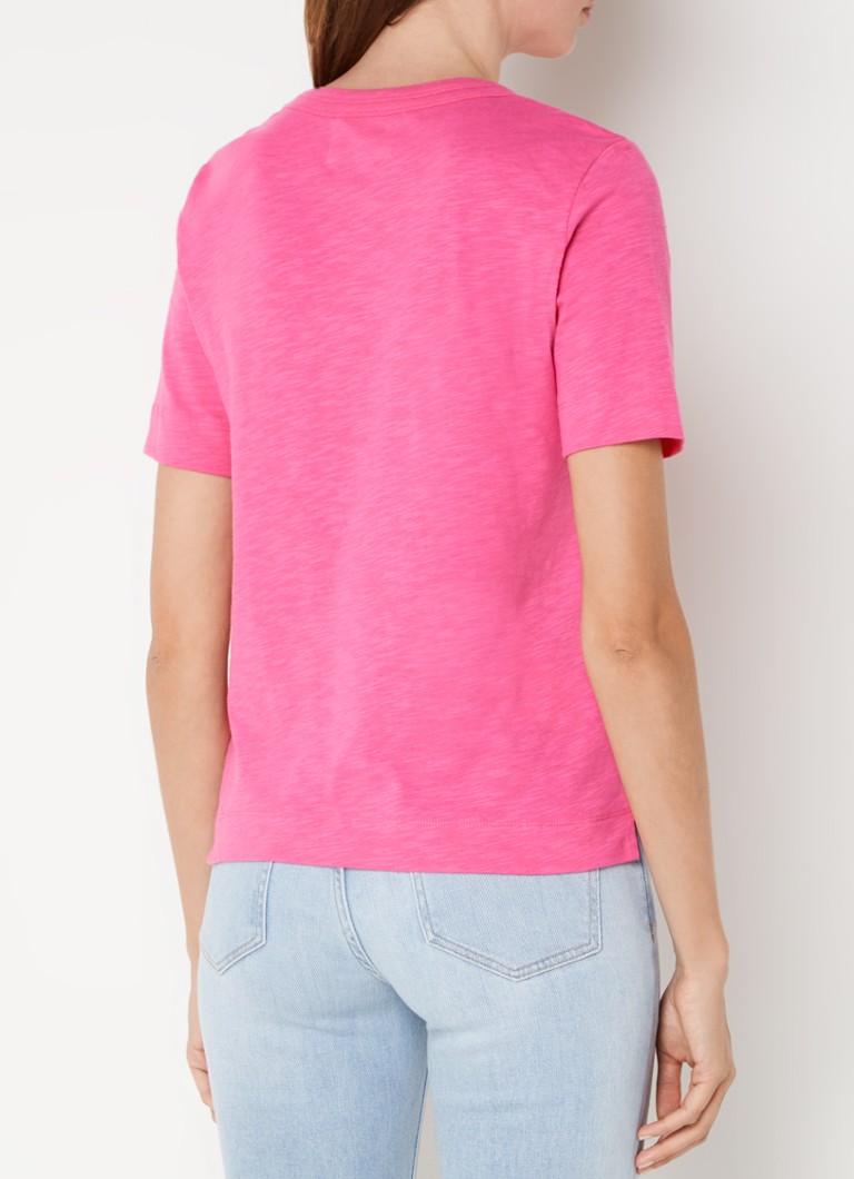 Whistles Rosa T-shirt with round neck and stretch