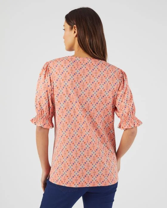 Tee-shirt manches smockées