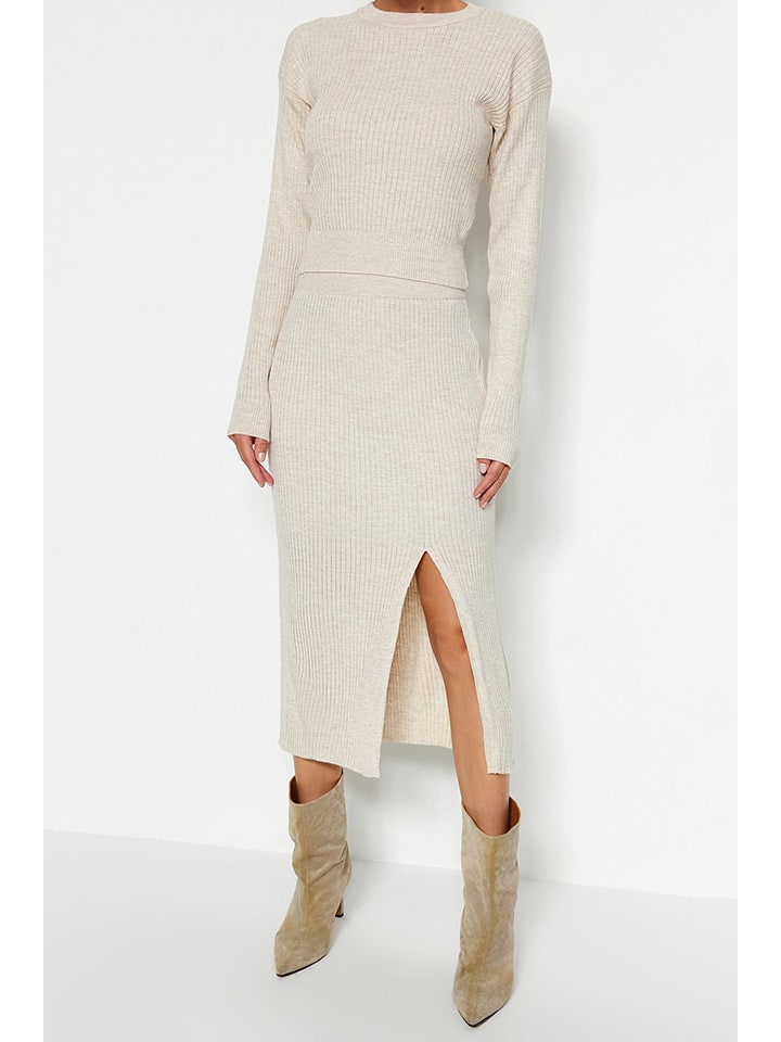 trendyol 2tlg. Outfit in Creme günstig kaufen