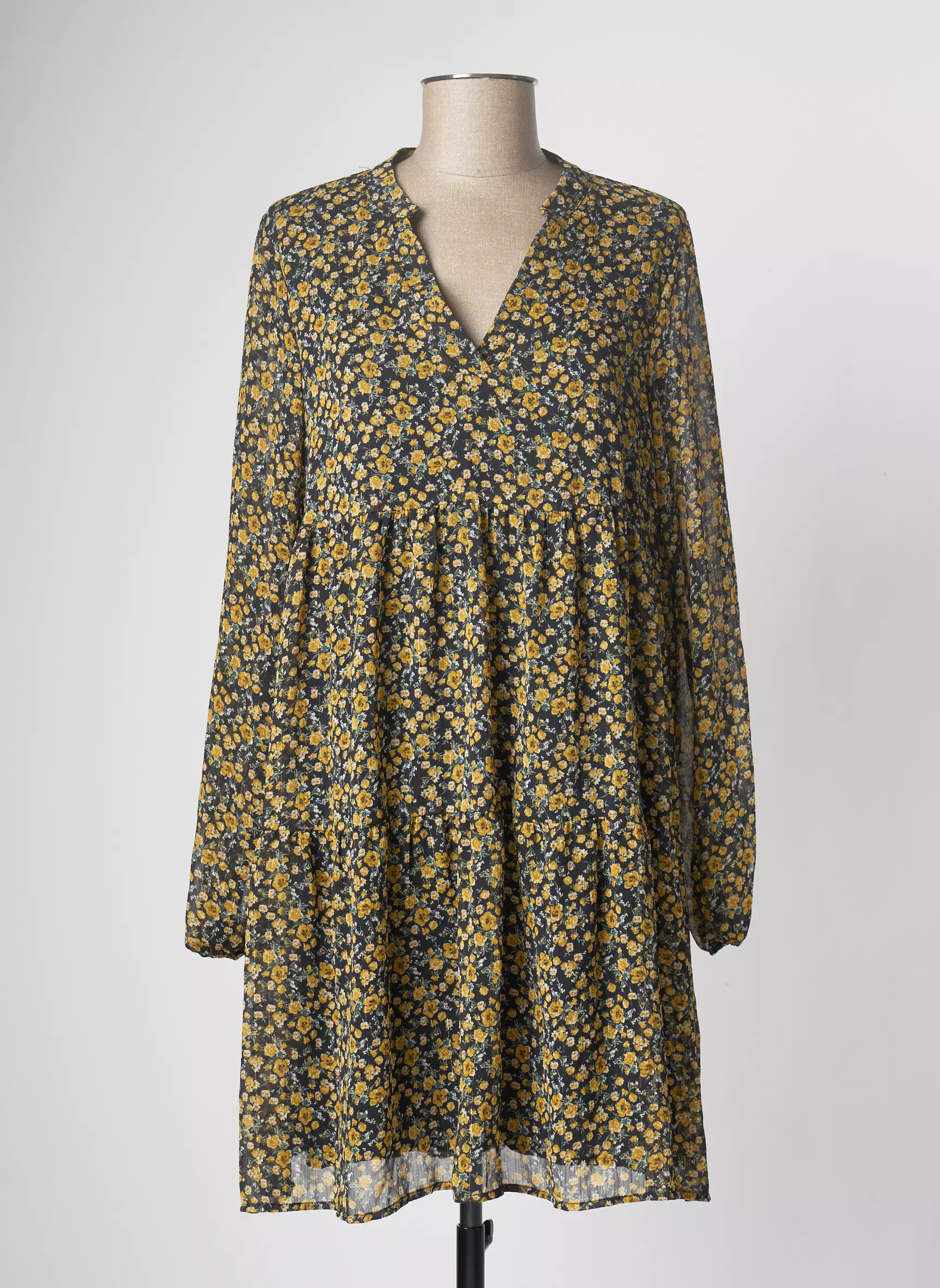 Vero Moda Robes Mi Longues Femme couleur jaune