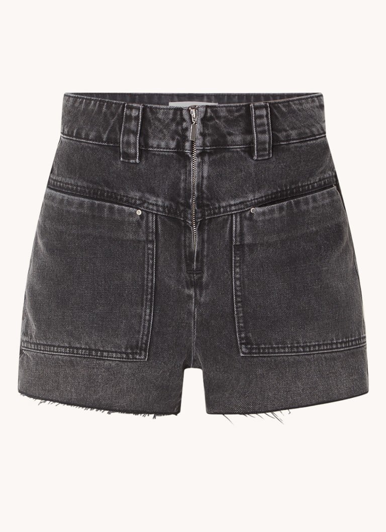 Pantaloni scurți din denim David cu talie înaltă, skinny, de la ba&sh