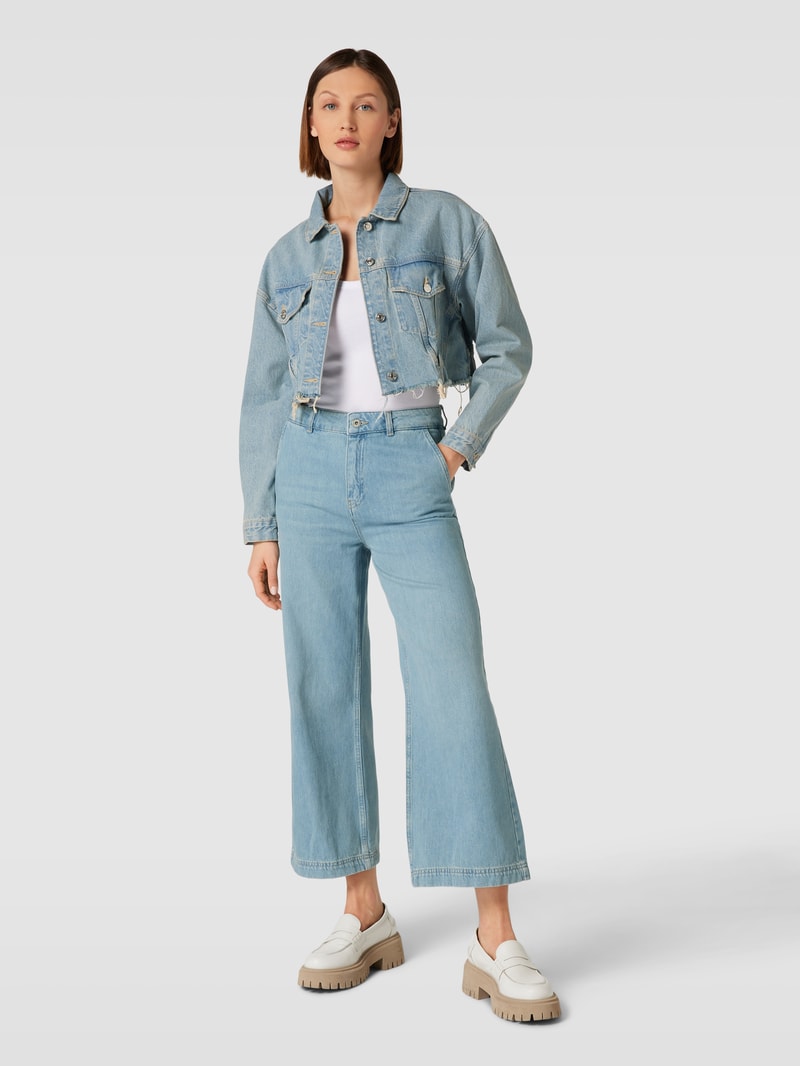 Straight Fit Jeans mit Eingrifftaschen in jeans
