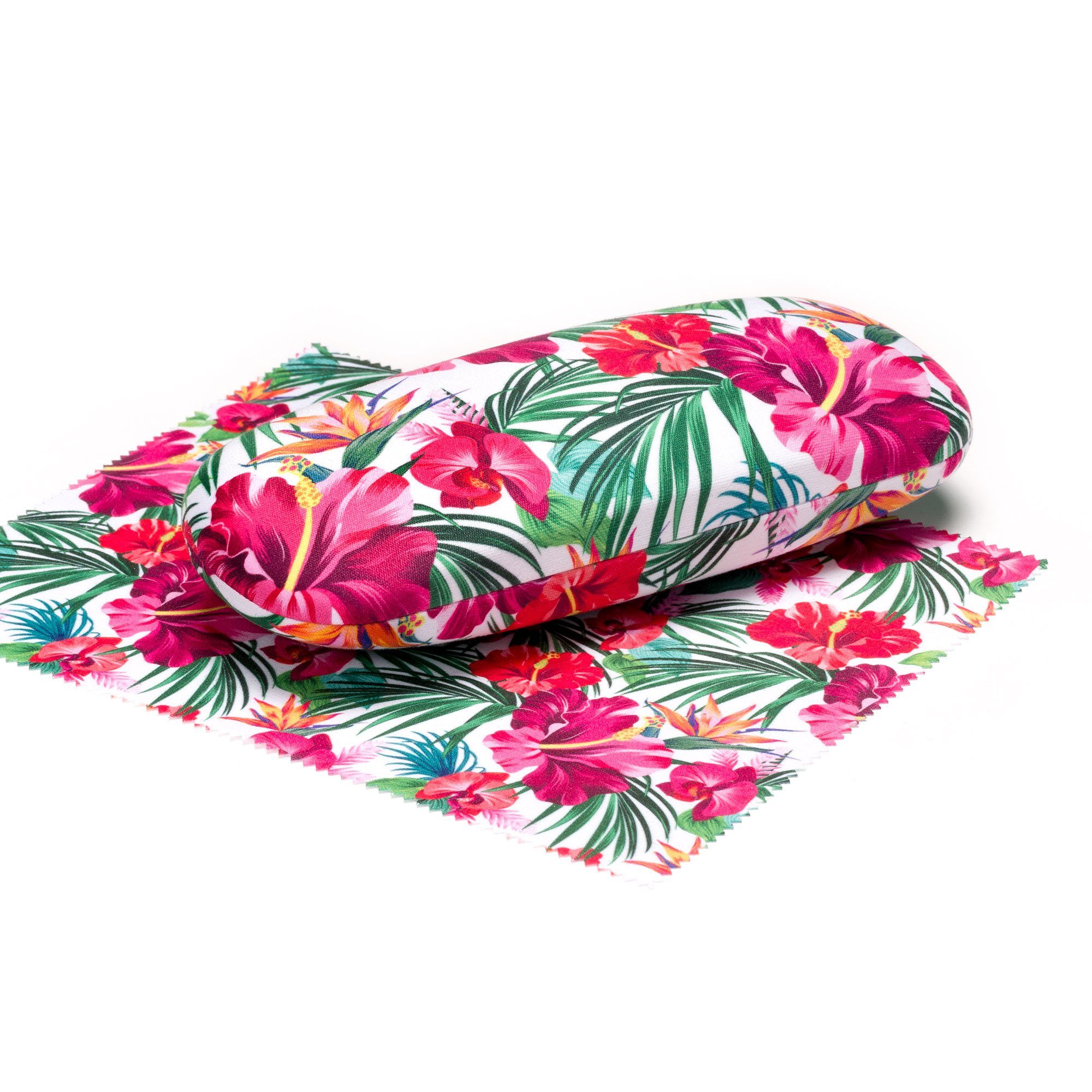 FEFI Brillenetui FLOWER - Hardcase mit passendem Mikrofasertuch