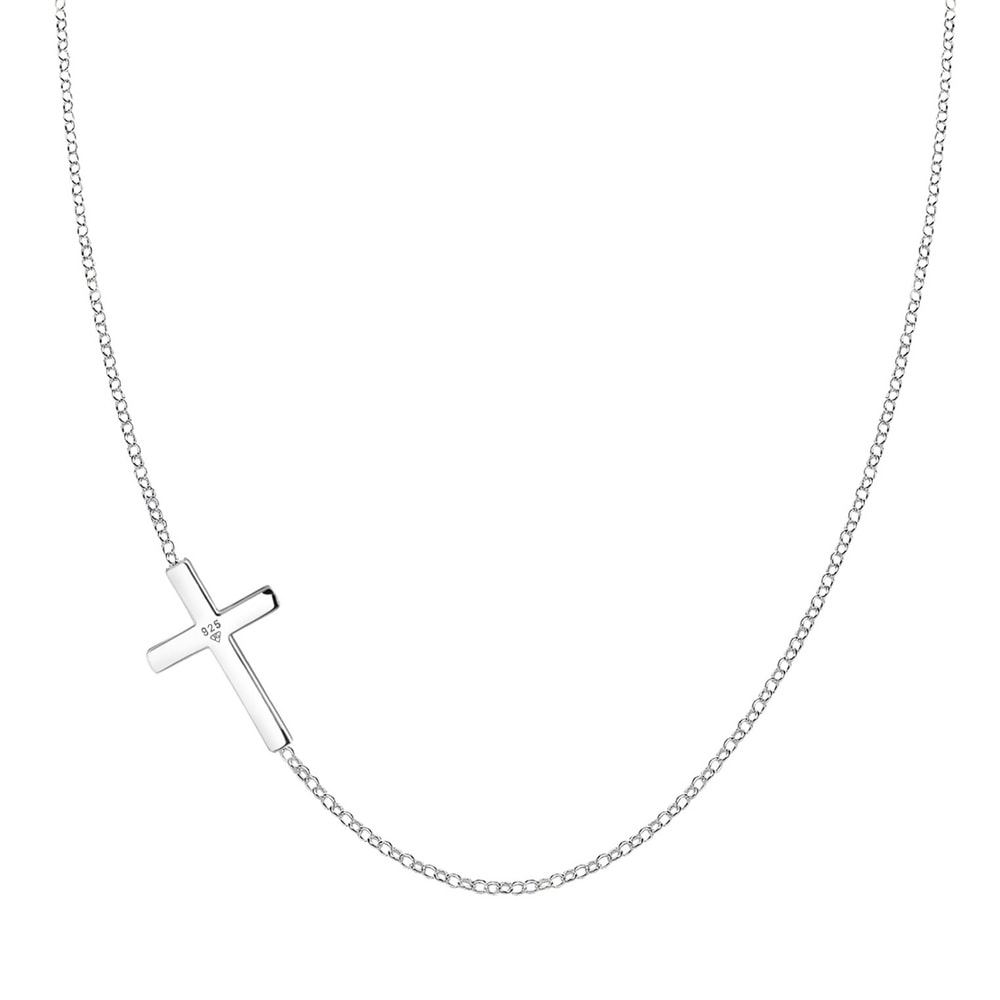Elli Elli by Julie & Grace Collier Femme Pendentif Croix Simplement en Argent Sterling collier