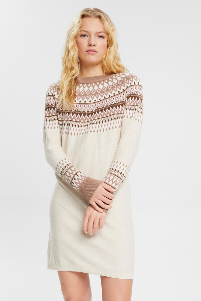 Strickkleid mit Jacquardmuster