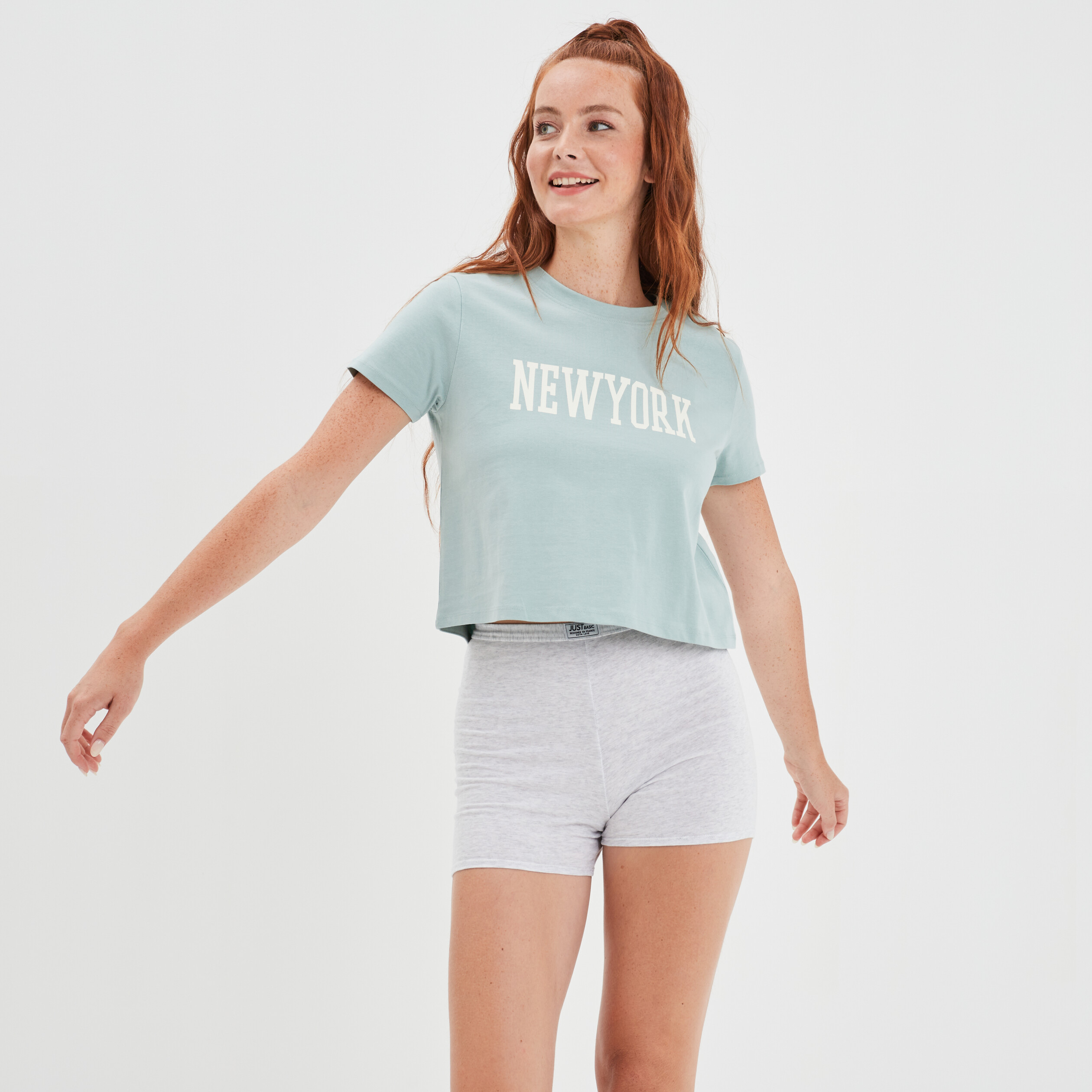 T-shirt manches courtes vert femme | La Halle