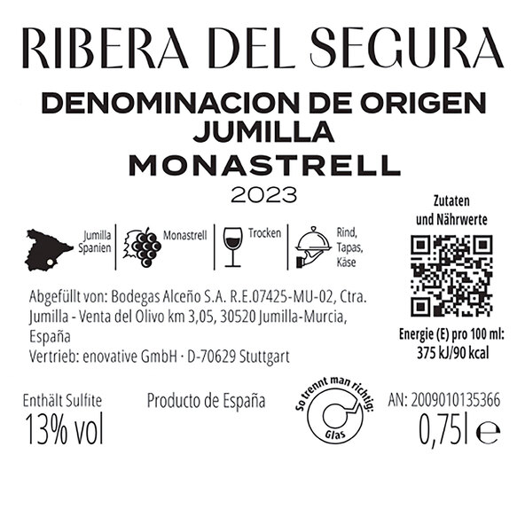 Jumilla D.O. Monastrell, 6 Flaschen à 0,75 l
