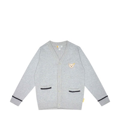 Strickjacke, hellgrau für Jungs
