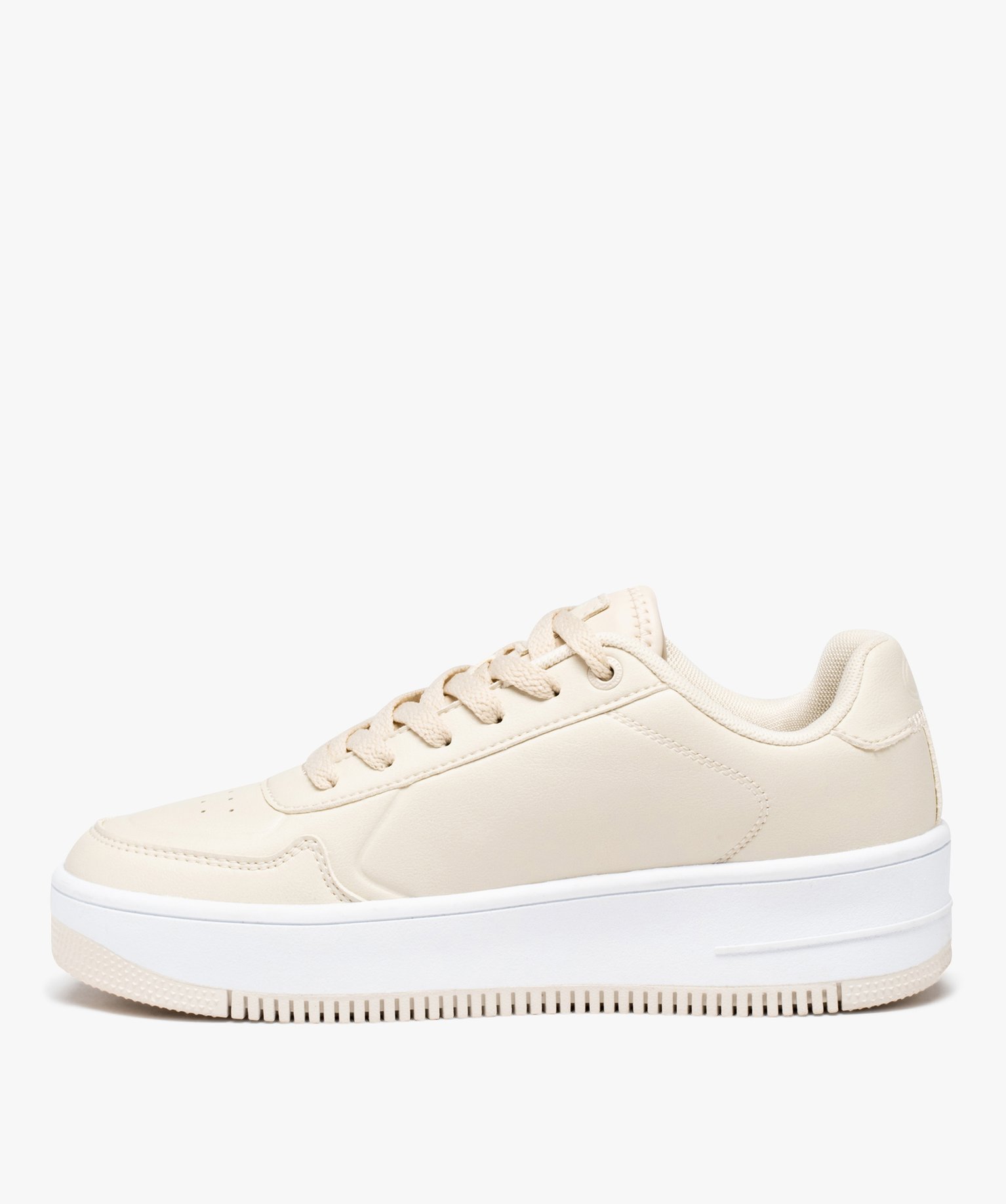 Baskets femme unies style rétro à lacets - Champion blanc | GEMO